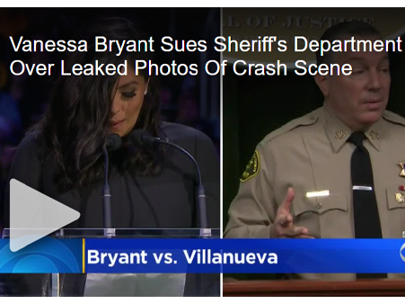 Vanessa Bryant Sues LA County, Sheriff Villanueva Over Leaked Photos Of Helicopter Crash Site